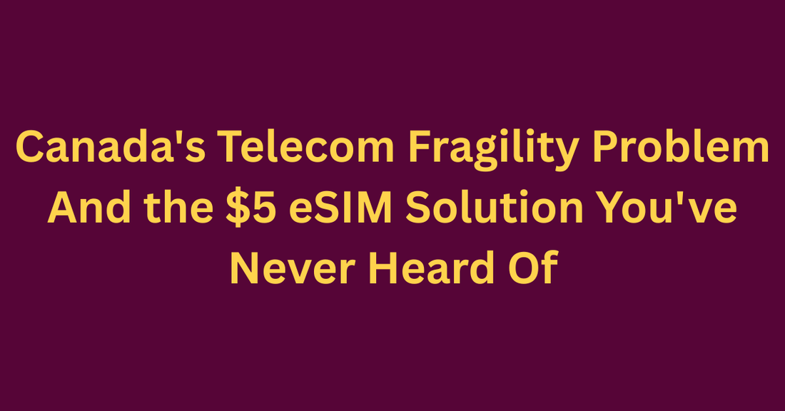 Canada's Telecom Fragility Problem And the $5 eSIM Solution You've Never Heard Of