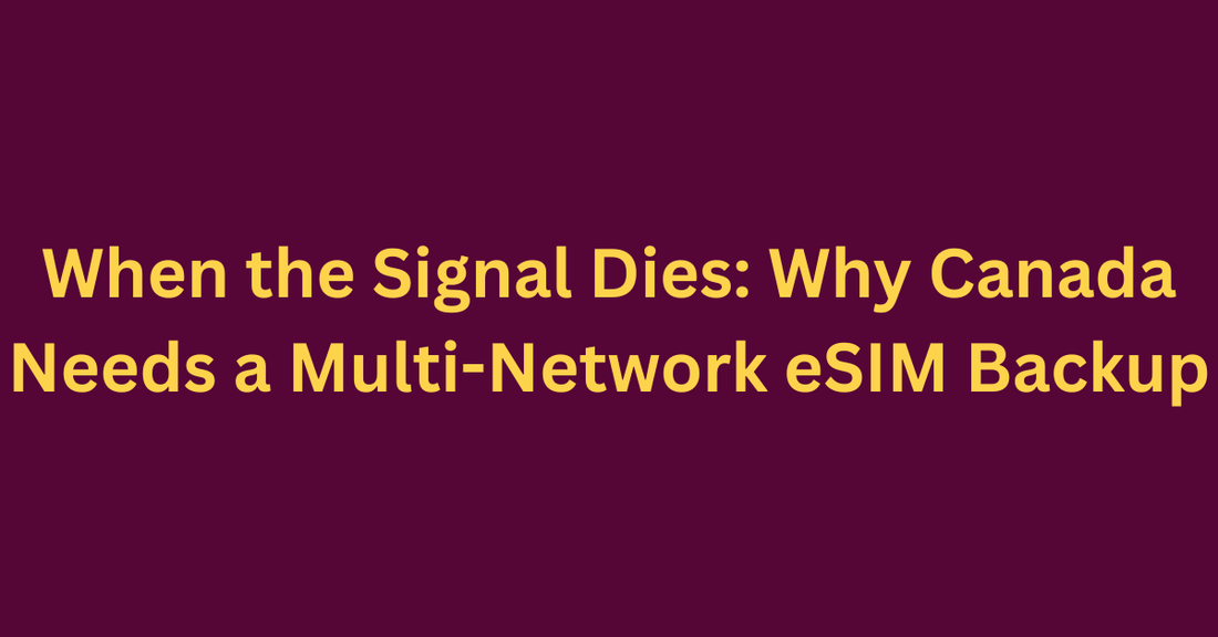 When the Signal Dies: Why Canada Needs a Multi-Network eSIM Backup