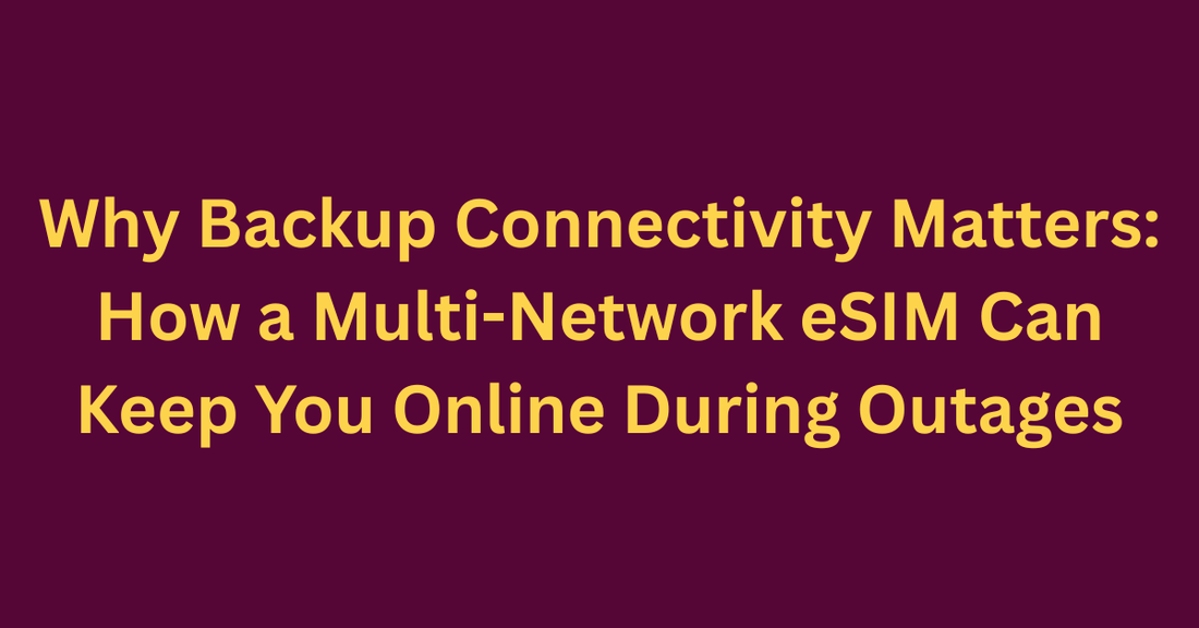 Why Backup Connectivity Matters: How a Multi-Network eSIM Can Keep You Online During Outages
